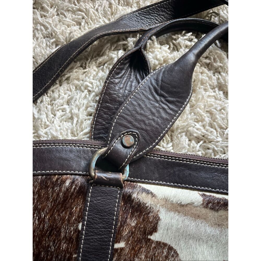 Cavalcanti Cowhide Leather Made in Italy Large tote duffel bag - Picture 7 of 16